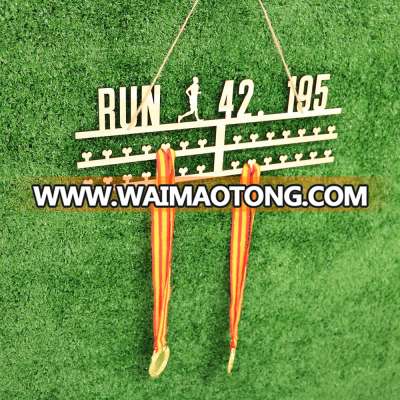 Wood medal display hanger sport medal display rack wooden medal hook