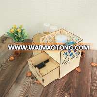 Custom wedding gift wooden cosmetic display rack shelf for make up